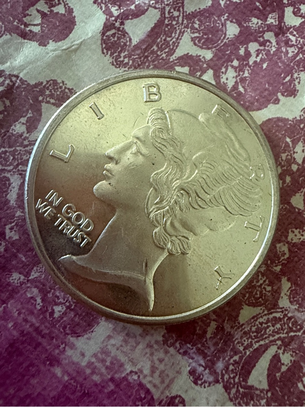 1 oz .999 Fine Silver Round - Oversized Mercury Dime Replica